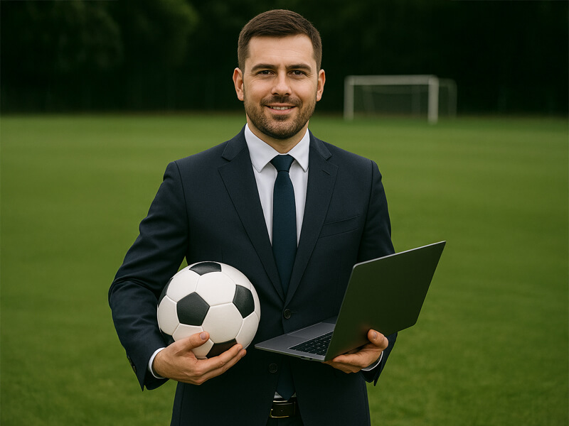 Homem em Apostas Esportiva