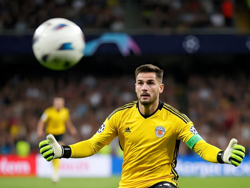 homem pegando a bola para gm no futebol
