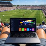 Olhando jogo de futebol e vendo site br4bet