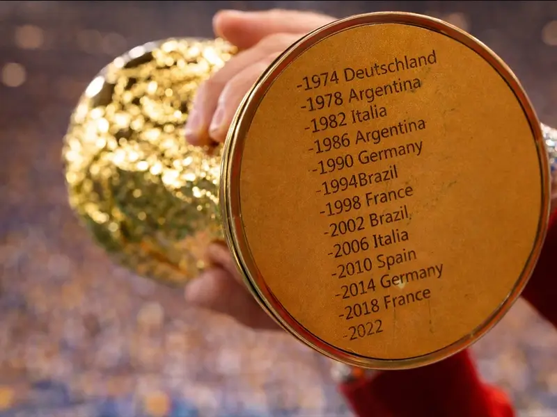 Nome dos paises na taça da copa do mundo 
