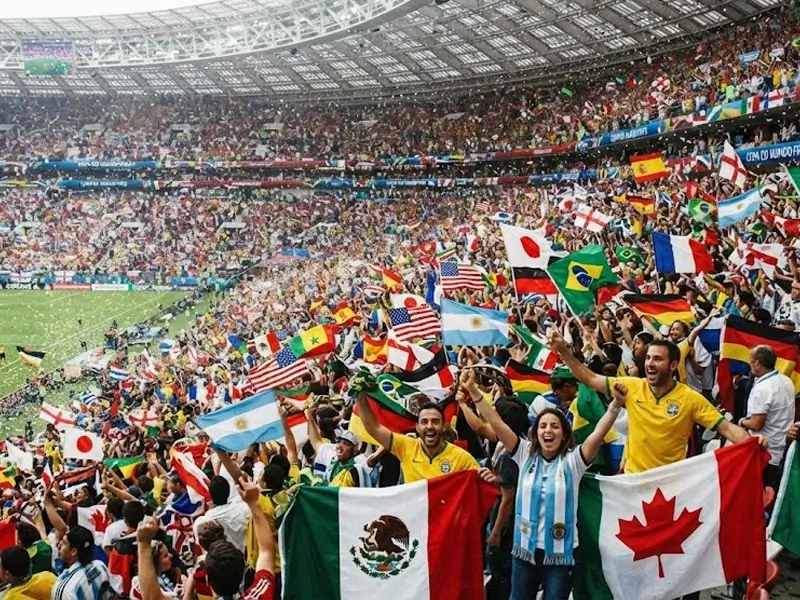 Torcedores na final da copa do mundo