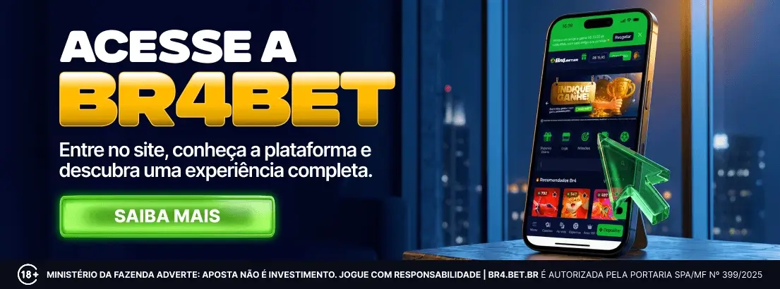 Acesso à plataforma BR4BET pelo site em dispositivo móvel