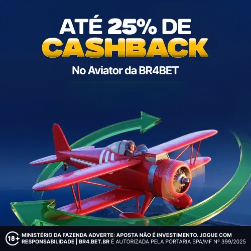 Campanha de cashback de até 25% no Aviator