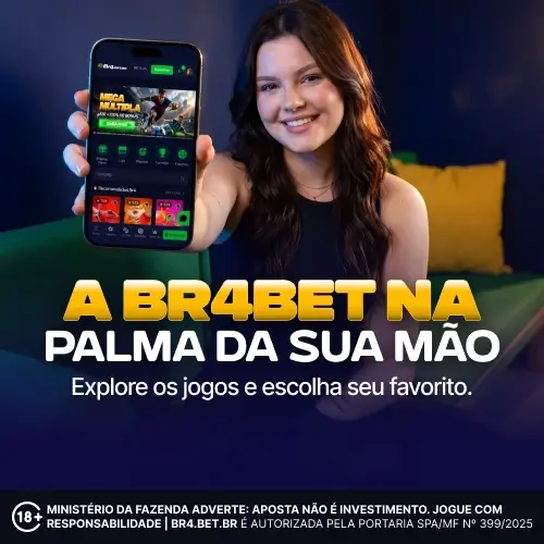 Plataforma BR4BET aberta em smartphone