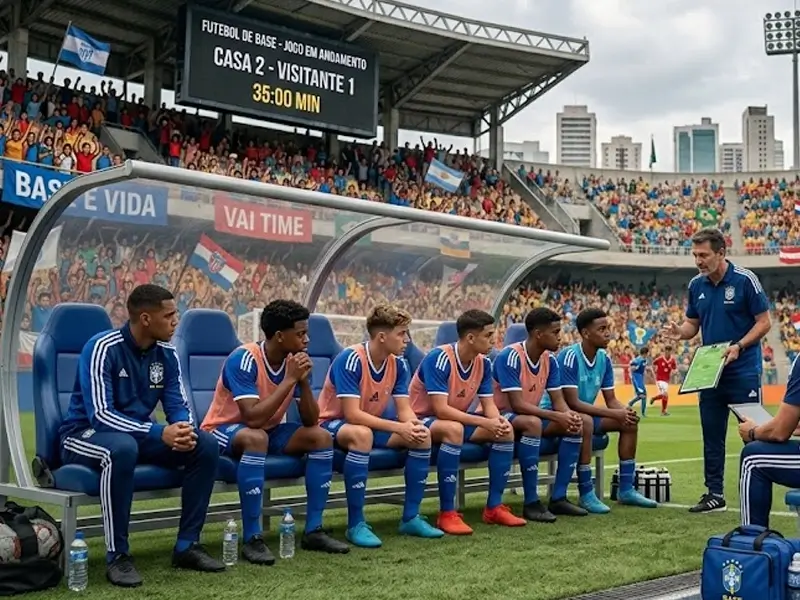 Jogadores no banco de reserva na copinha de 2027